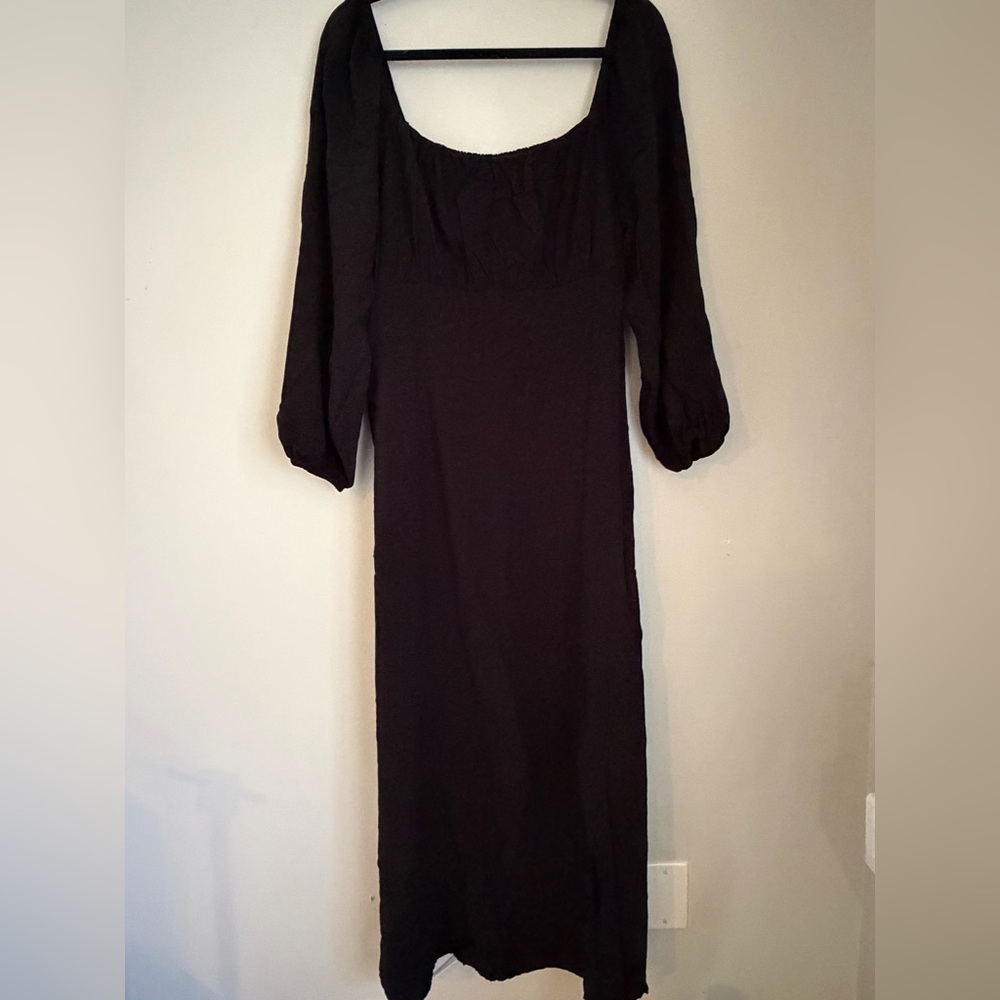 Old Navy Black Maxi Milkmaid Dress Size XL